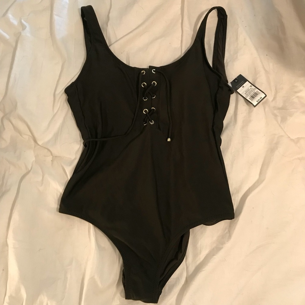 NWT one piece lace up bathing suit